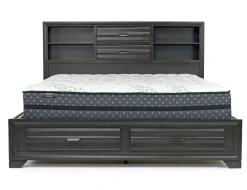 Mor Furniture Andes Wall Bed, Dresser & Mirror In Charcoal, Twin