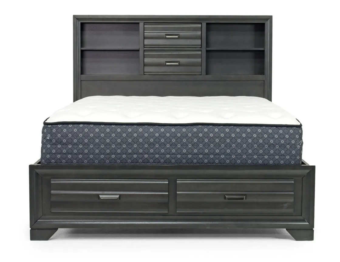Mor Furniture Andes Wall Bed, Dresser & Mirror In Charcoal, Twin
