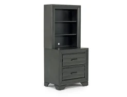 Mor Furniture Andes Wall Bed, Dresser & Mirror In Charcoal, Twin