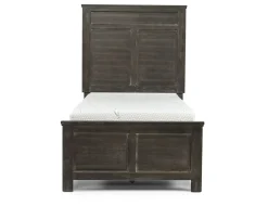 Mor Furniture Andover Panel Bed, Dresser, Mirror & Nightstand In White, Twin