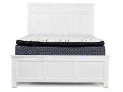 Mor Furniture Andover Panel Bed, Dresser, Mirror & Nightstand In White, Twin