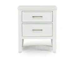 Mor Furniture Andover Panel Bed, Dresser, Mirror & Nightstand In White, Twin