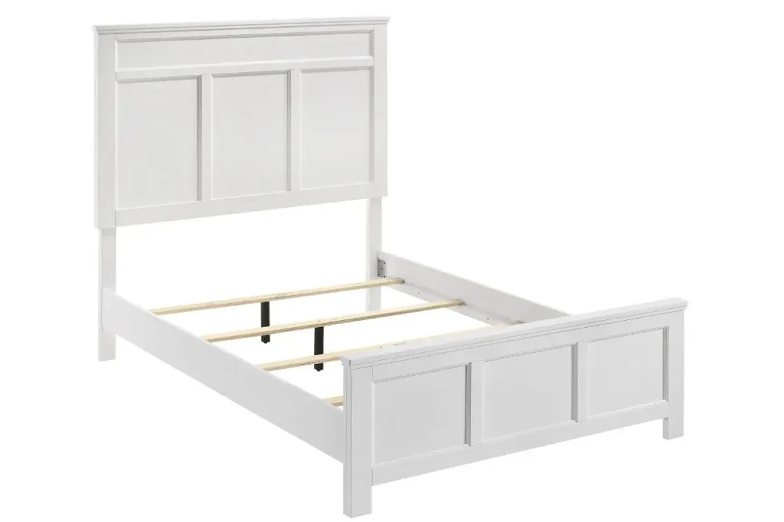 Mor Furniture Andover Panel Bed In White, Twin