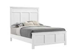 Mor Furniture Andover Panel Bed In White, Twin