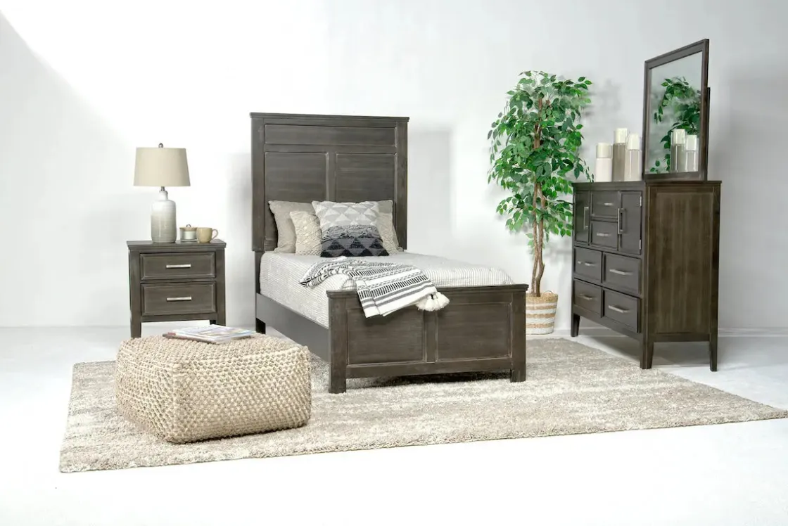Mor Furniture Andover Panel Bed In White, Twin