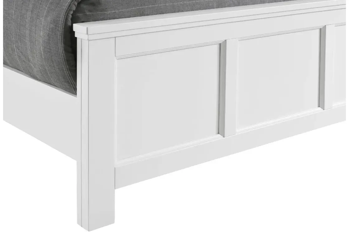 Mor Furniture Andover Panel Bed In White, Twin