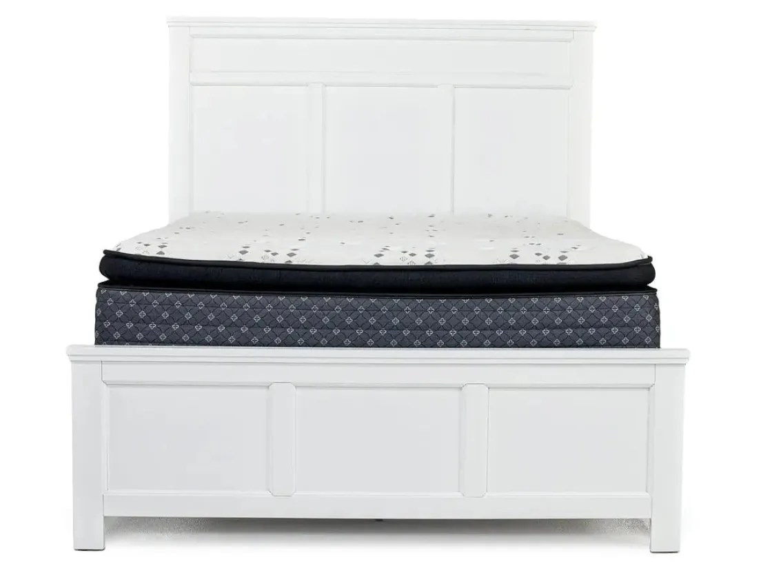 Mor Furniture Andover Panel Bed In White, Twin