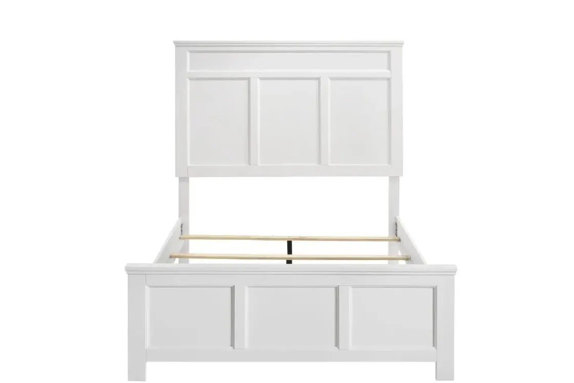 Mor Furniture Andover Panel Bed In White, Twin