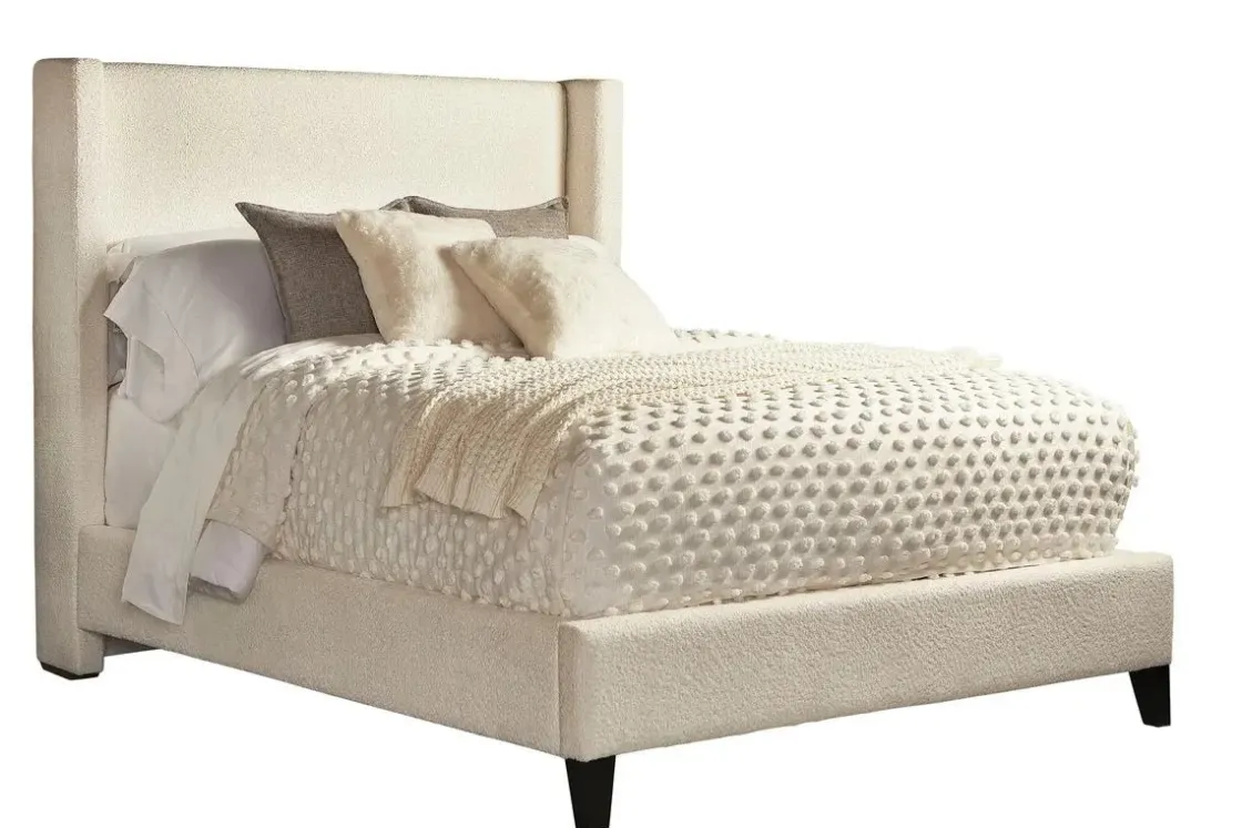 Mor Furniture Angel Upholstered Panel Bed In Charcoal, Queen