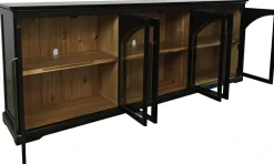 Mor Furniture Archdale 6 Door Accent Console In Black, 96 Inch