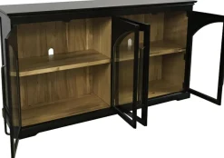 Mor Furniture Archdale 6 Door Accent Console In Black, 96 Inch