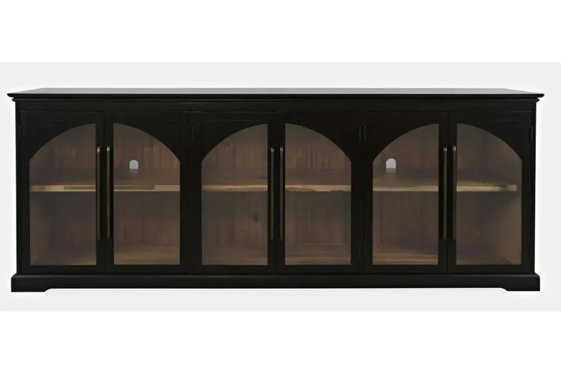 Mor Furniture Archdale 6 Door Accent Console In Black, 96 Inch