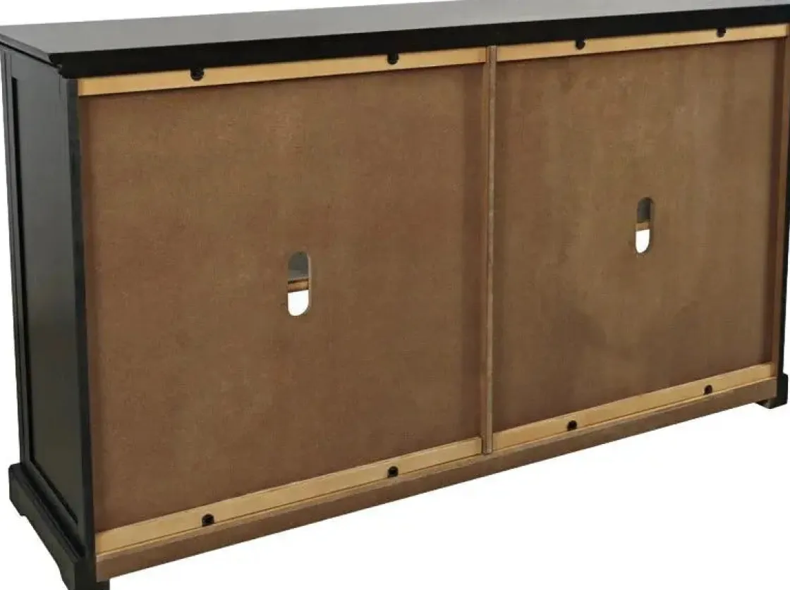 Mor Furniture Archdale 6 Door Accent Console In Black, 96 Inch