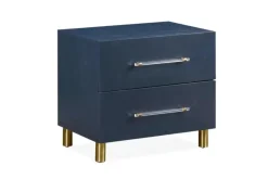 Mor Furniture Argento Nightstand In Navy Blue