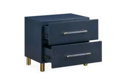 Mor Furniture Argento Nightstand In Navy Blue
