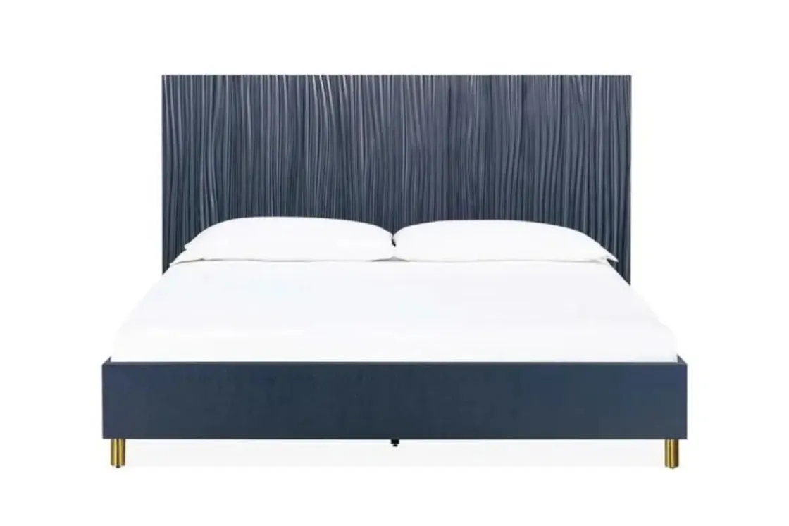 Mor Furniture Argento Panel Bed, Dresser, Mirror & Nightstand In Misty Gray, Full