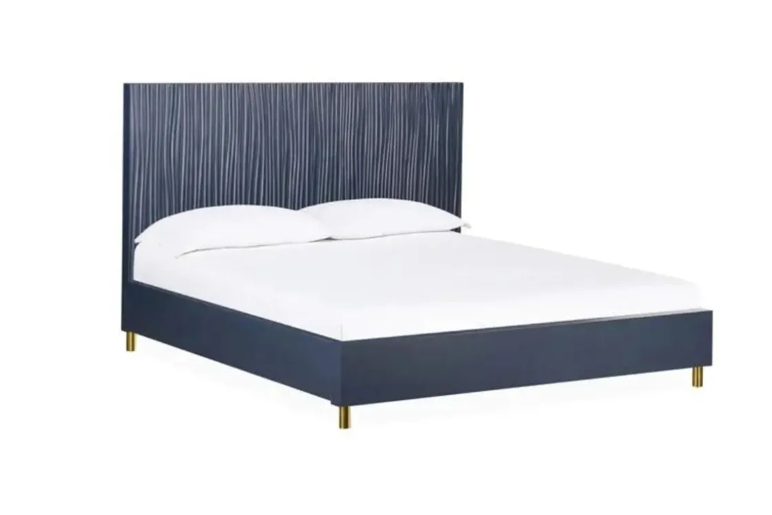 Mor Furniture Argento Panel Bed, Dresser, Mirror & Nightstand In Misty Gray, Full