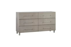 Mor Furniture Argento Panel Bed, Dresser, Mirror & Nightstand In Misty Gray, Full