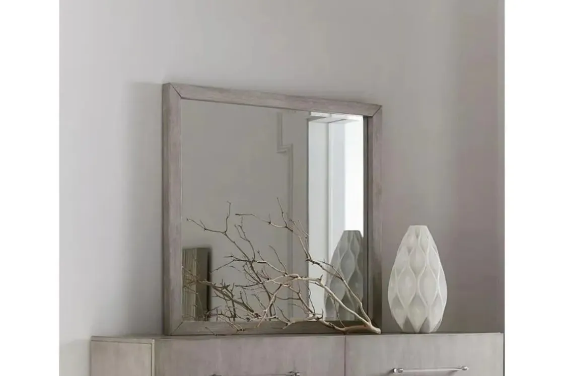 Mor Furniture Argento Panel Bed, Dresser, Mirror & Nightstand In Misty Gray, Full