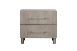 Mor Furniture Argento Panel Bed, Dresser, Mirror & Nightstand In Misty Gray, Full