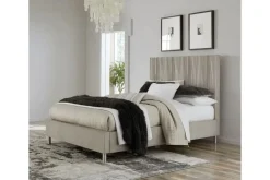 Mor Furniture Argento Panel Bed In Navy Blue, Full