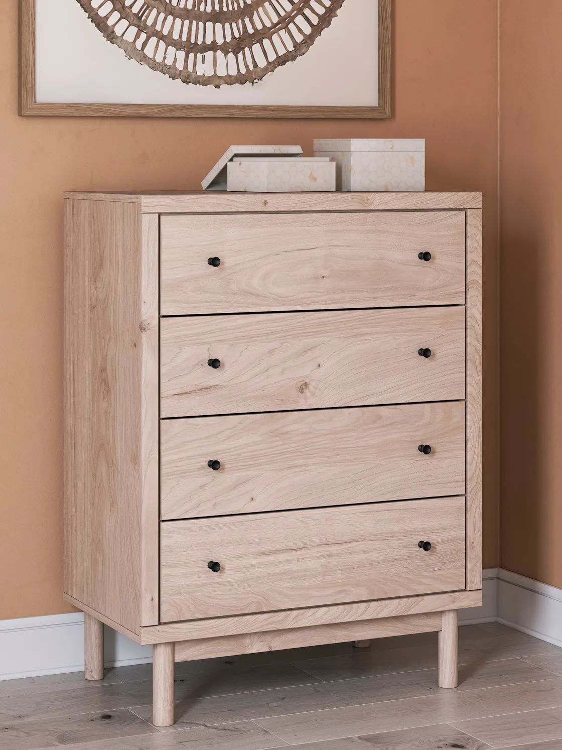 Mor Furniture Arloster 4 Drawer Chest In Tan