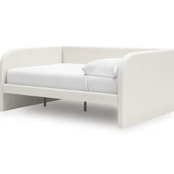 Kids Mor Furniture Arloster Upholstered Daybed In Tan/White, Twin