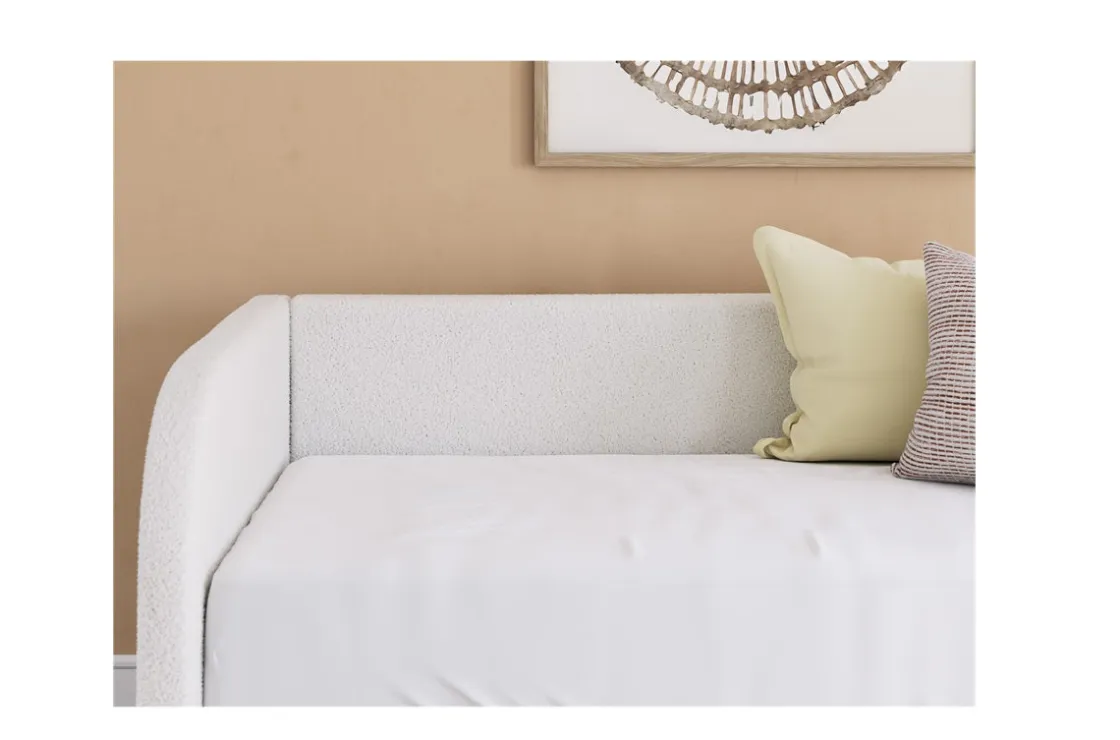 Kids Mor Furniture Arloster Upholstered Daybed In Tan/White, Twin