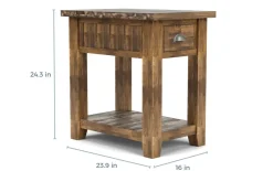 Mor Furniture Artisans Chairside Table In Gray