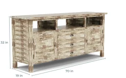 Mor Furniture Artisans Media Console In Oak, 50 Inch