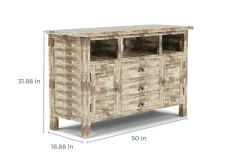 Mor Furniture Artisans Media Console In Oak, 50 Inch