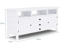 Mor Furniture Artisans Media Console In Oak, 50 Inch