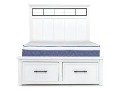Mor Furniture Ashbryn Storage Bed, Dresser, Mirror & Nightstand In White, Queen