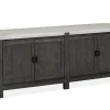 Mor Furniture Aspen Valley 4 Door Media Console In Ravenwood Black