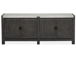 Mor Furniture Aspen Valley 4 Door Media Console In Ravenwood Black