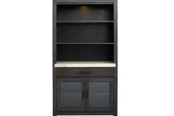 Mor Furniture Aspen Valley Display Cabinet In Ravenwood Black