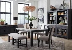 Mor Furniture Aspen Valley Display Cabinet In Ravenwood Black