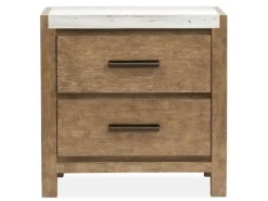 Mor Furniture Aspen Valley Panel Bed, Dresser, Mirror & Nightstand In Sierra Brown, Queen