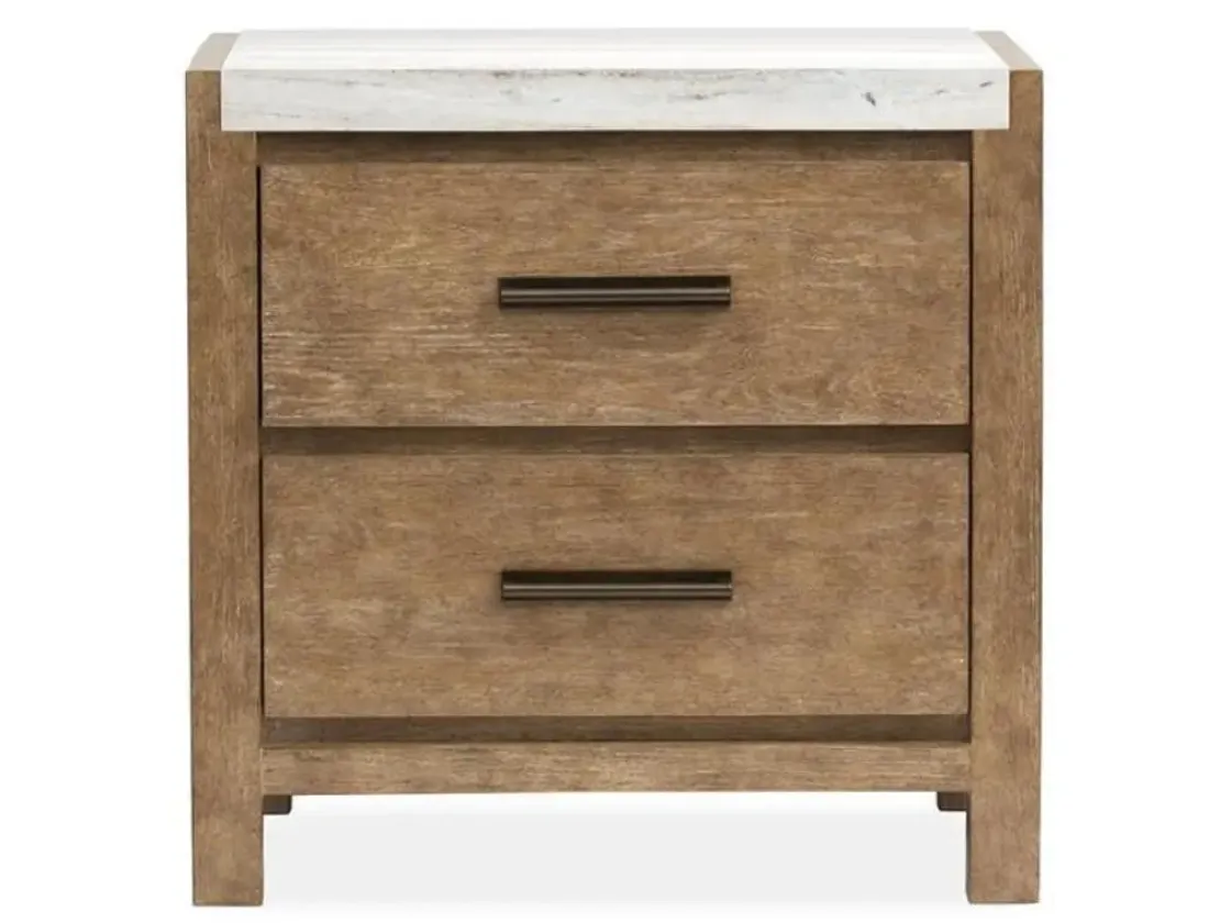 Mor Furniture Aspen Valley Panel Bed, Dresser, Mirror & Nightstand In Sierra Brown, Queen