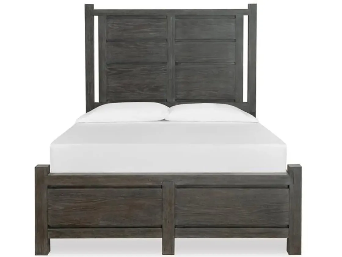 Mor Furniture Aspen Valley Panel Bed, Dresser, Mirror & Nightstand In Sierra Brown, Queen