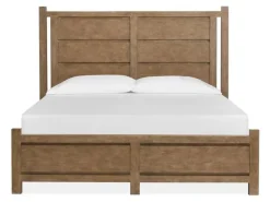 Mor Furniture Aspen Valley Panel Bed, Dresser, Mirror & Nightstand In Sierra Brown, Queen