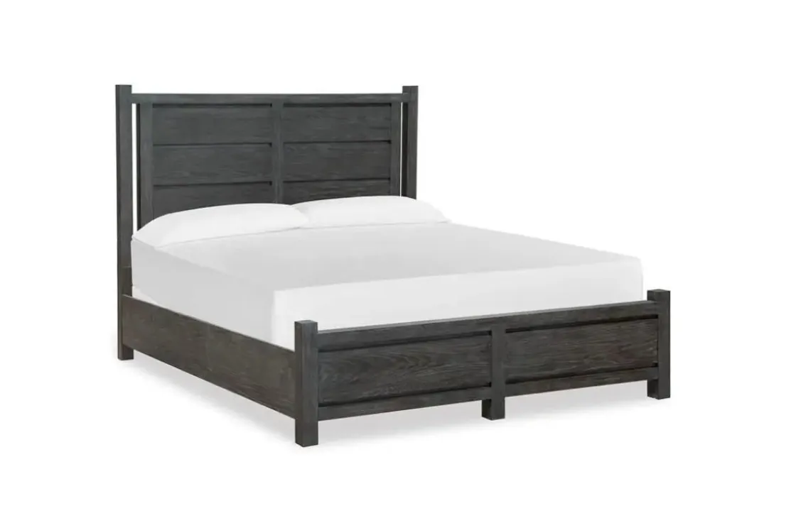 Mor Furniture Aspen Valley Panel Bed, Dresser, Mirror & Nightstand In Sierra Brown, Queen