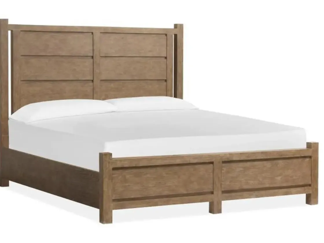 Mor Furniture Aspen Valley Panel Bed In Sierra Brown, Queen