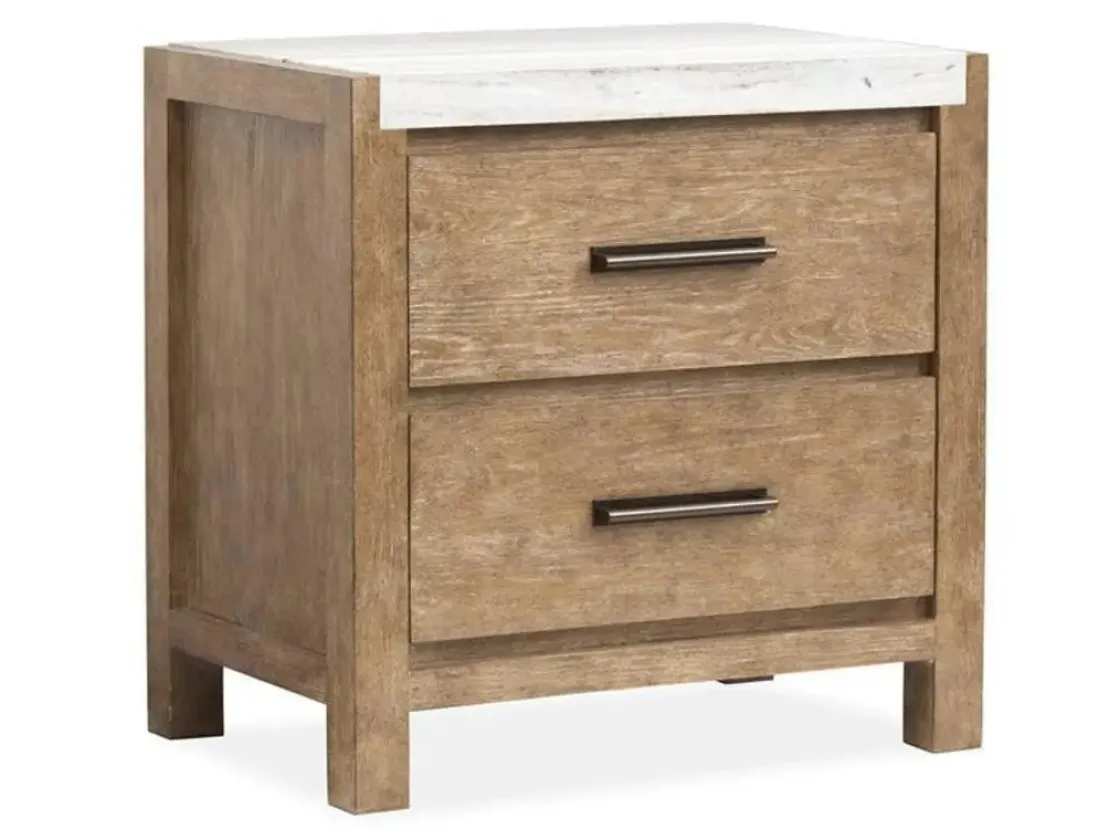 Mor Furniture Aspen Valley Panel Bed W/ Storage, Dresser, Mirror & Nightstand In Sierra Brown, Queen