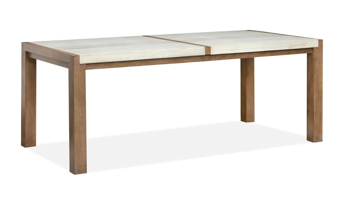 Mor Furniture Aspen Valley Stone Top Dining Table, 4 Chairs & Bench In Sierra Brown
