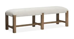 Mor Furniture Aspen Valley Stone Top Dining Table, 4 Chairs & Bench In Sierra Brown