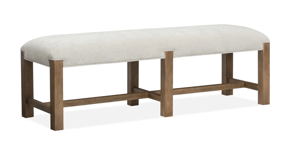 Mor Furniture Aspen Valley Stone Top Dining Table, 4 Chairs & Bench In Sierra Brown