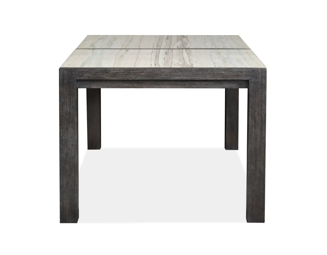 Mor Furniture Aspen Valley Stone Top Dining Table & 6 Chairs In Sierra Brown