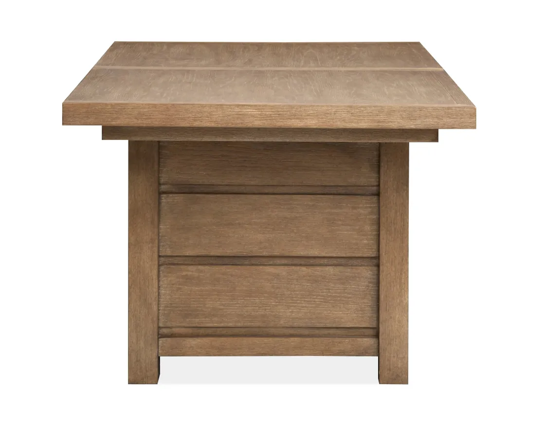 Mor Furniture Aspen Valley Trestle Dining Table, 4 Chairs & 2 Upholstered Chairs In Ravenwood Black