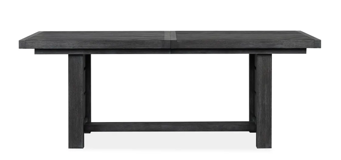 Mor Furniture Aspen Valley Trestle Dining Table & 4 Chairs In Ravenwood Black